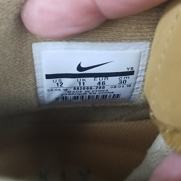 Nike Air Force 1 High 'Flax' 882096 200 Me… - Picture 10 of 12